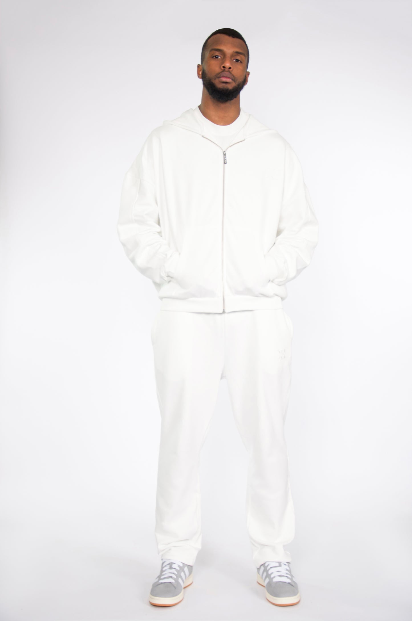 SAVAGI Basic Zip-Hoodie Off-White