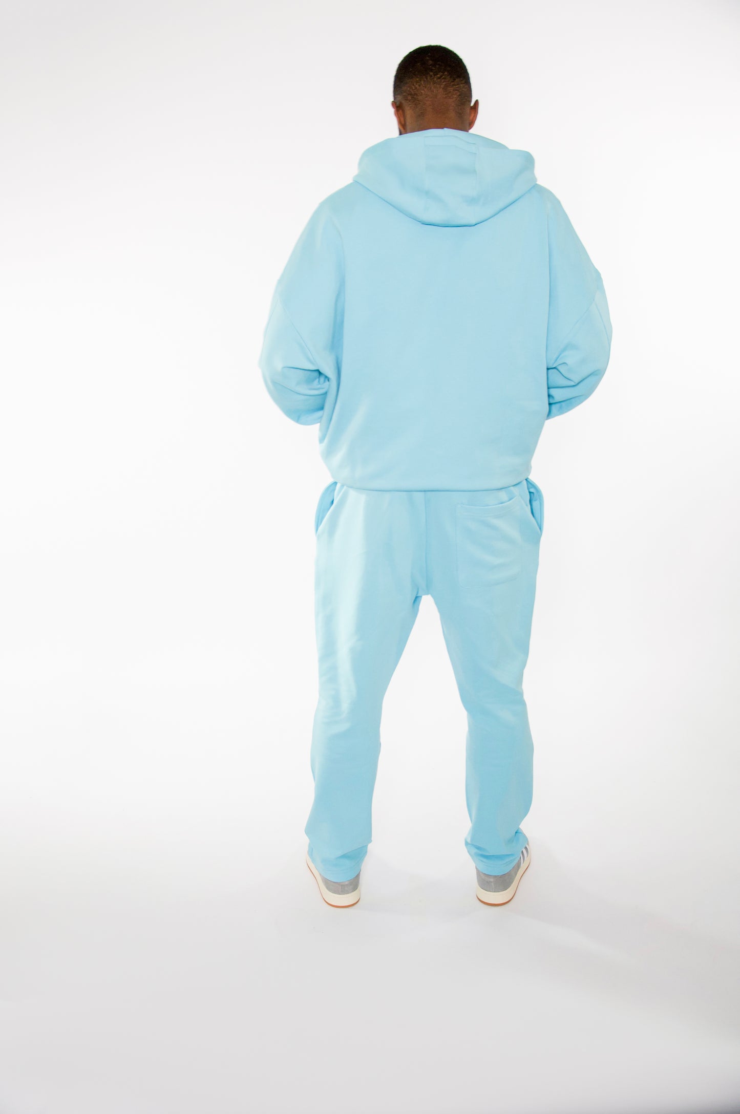 SAVAGI Basic Zip-Hoodie Baby Blue