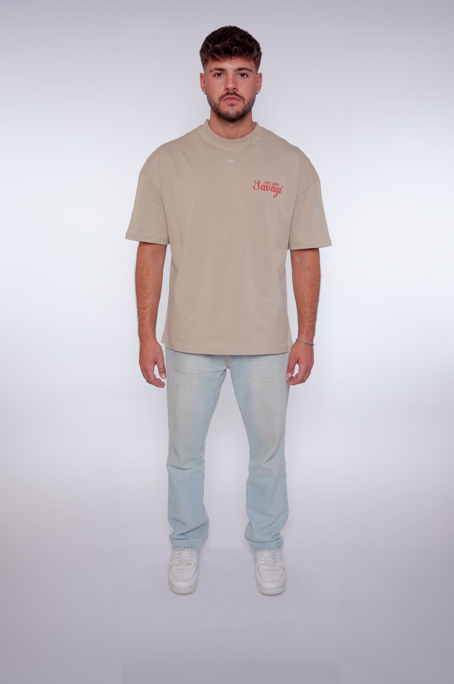 SAVAGI P&W Cream TEE